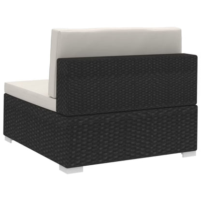 Havesofa Modulær Poly简rattan 280x70x54 cm Sort WM-47268