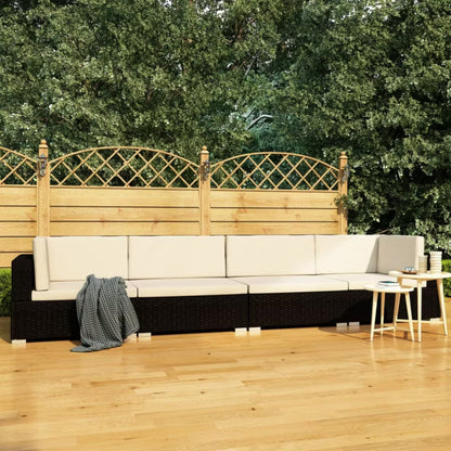 Havesofa Modulær Poly简rattan 280x70x54 cm Sort WM-47268