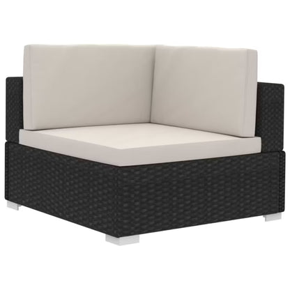 Havesofa Modulær Poly简rattan 280x70x54 cm Sort WM-47268