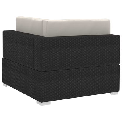 Havesofa Modulær Poly简rattan 280x70x54 cm Sort WM-47268