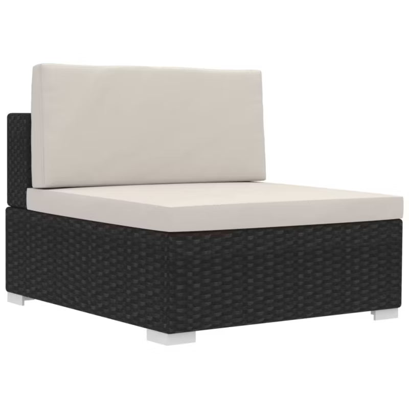 Havesofa Modulær Poly简rattan 280x70x54 cm Sort WM-47268