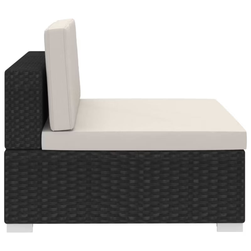 Havesofa Modulær Poly简rattan 280x70x54 cm Sort WM-47268