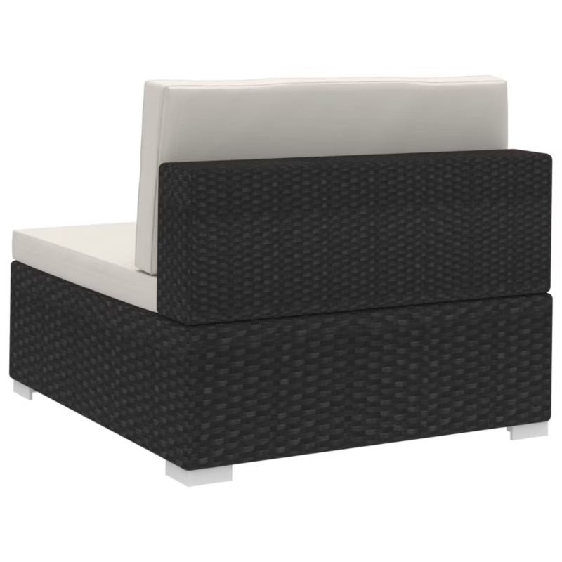 Havesofa Modulær Poly简rattan 280x70x54 cm Sort WM-47268