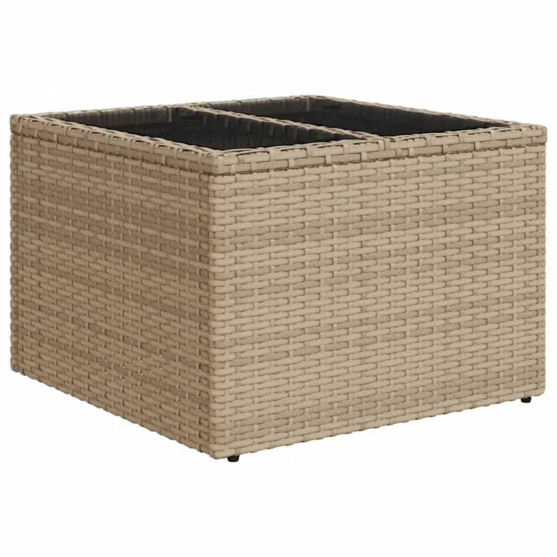 Havesofa Modulopbygget Beige Poly呼rattan med Hynder