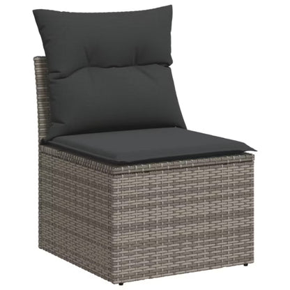 Havesofa Modulopbygget Polybamus Grå med Hynder