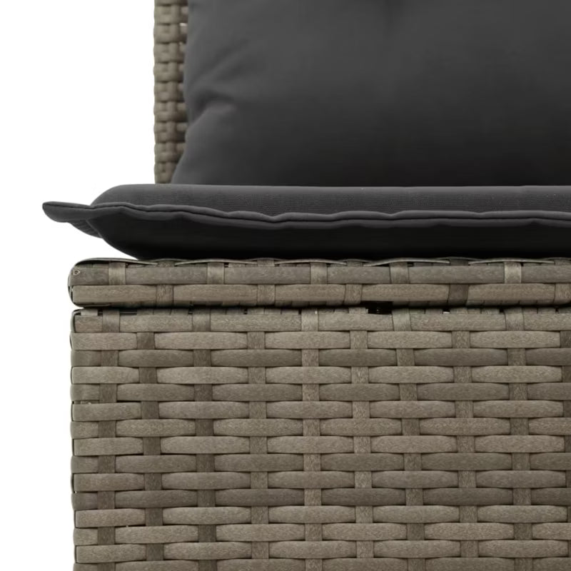 Havesofa Modulopbygget Polybamus Grå med Hynder
