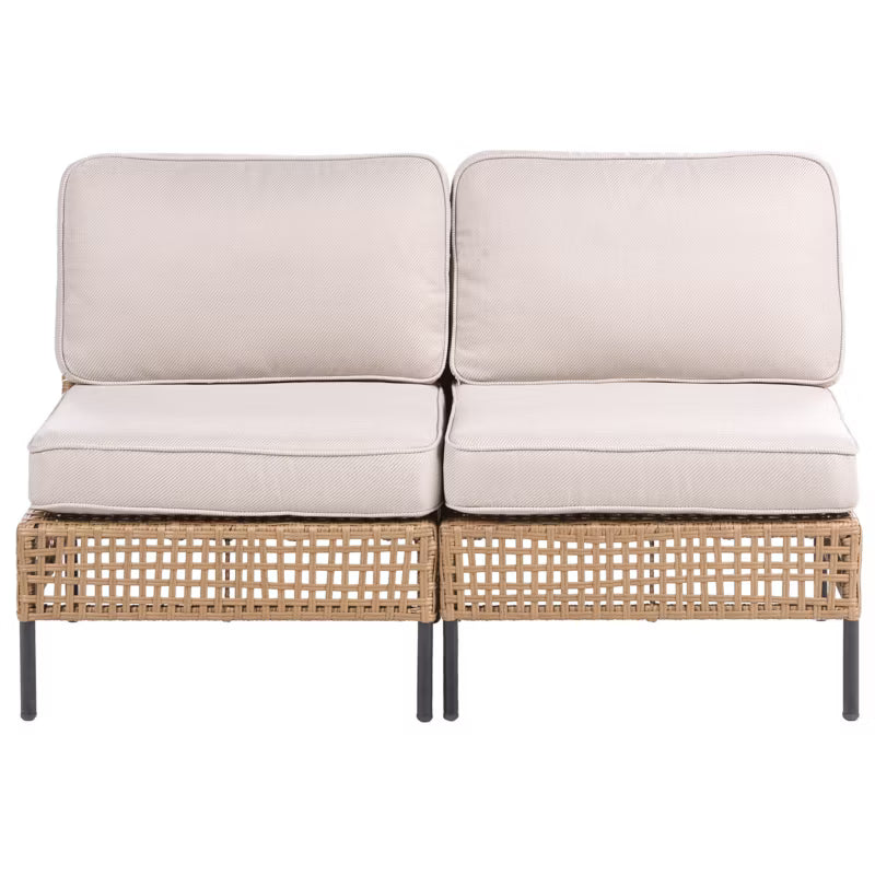 Havesofa Omegana 130x68 cm Lys Beige Technorattan