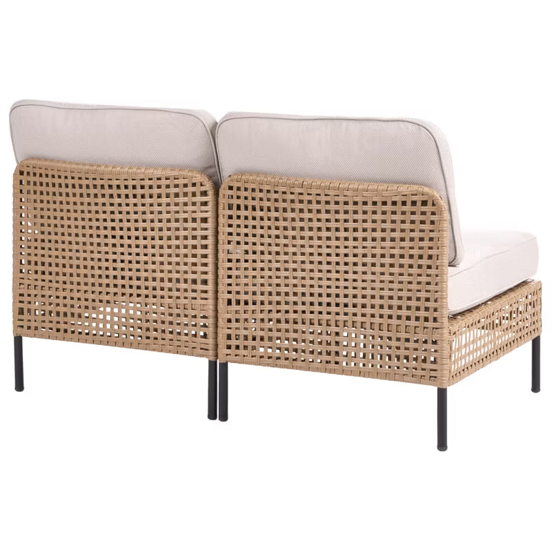 Havesofa Omegana 130x68 cm Lys Beige Technorattan