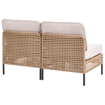 Havesofa Omegana 130x68 cm Lys Beige Technorattan