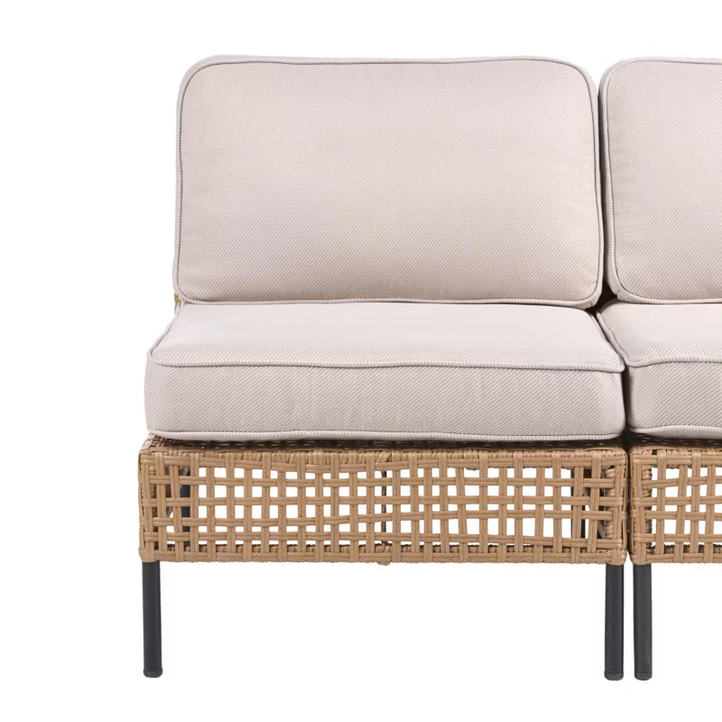 Havesofa Omegana 130x68 cm Lys Beige Technorattan