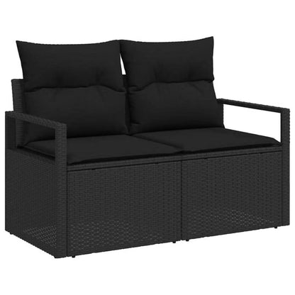 Havesofa Polybam 120x62 cm Sort med Hynder