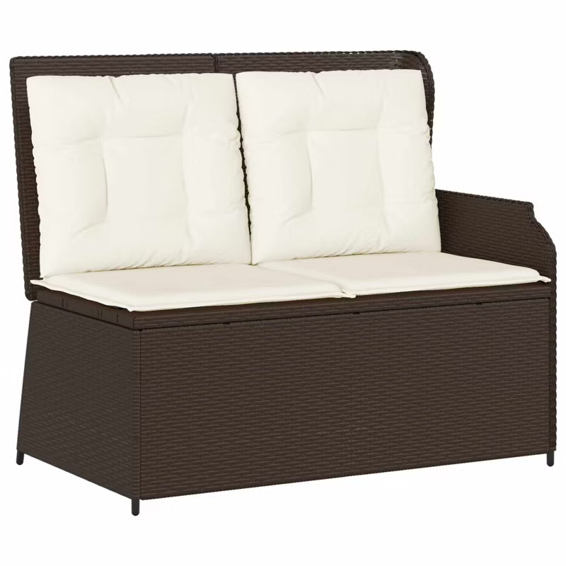 Havesofa Polybambrus Sort med Hynder WM-3394441