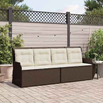 Havesofa Polybambrus Sort med Hynder WM-3394441