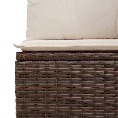 Havesofa Polybambrus Sort med Hynder WM-3394441