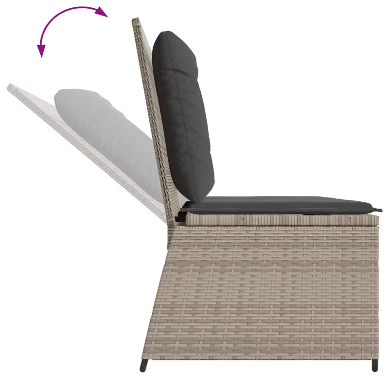 Havesofa Poly挖掘 110x67 cm Grå WM-3394472