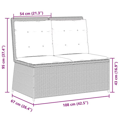 Havesofa Poly挖掘 110x67 cm Grå WM-3394472