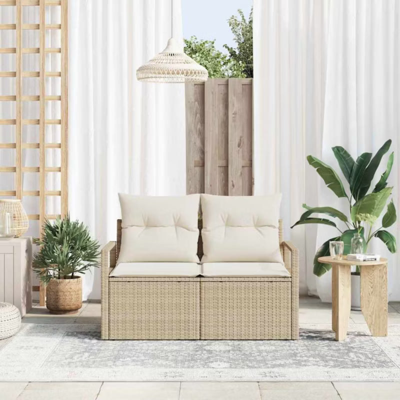 Havesofa Poly挖掘rattan 120x62 cm Beige