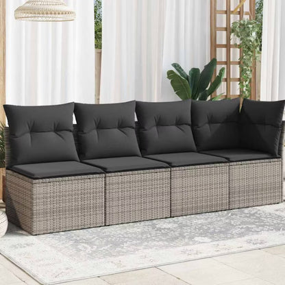 Havesofa Poly drama 227x62 cm Grå med Hynder