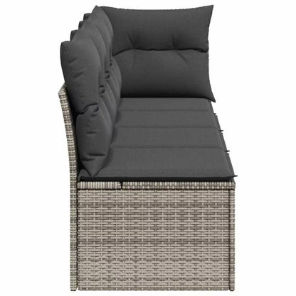 Havesofa Poly drama 227x62 cm Grå med Hynder