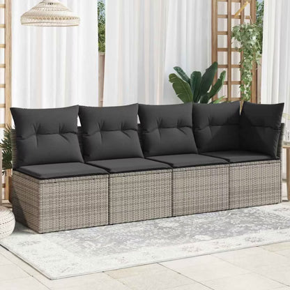 Havesofa Poly drama 227x62 cm Grå med Hynder