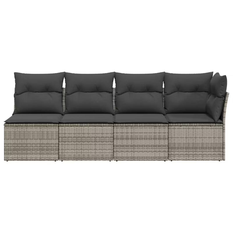 Havesofa Poly drama 227x62 cm Grå med Hynder