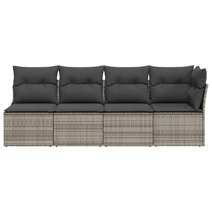 Havesofa Poly drama 227x62 cm Grå med Hynder