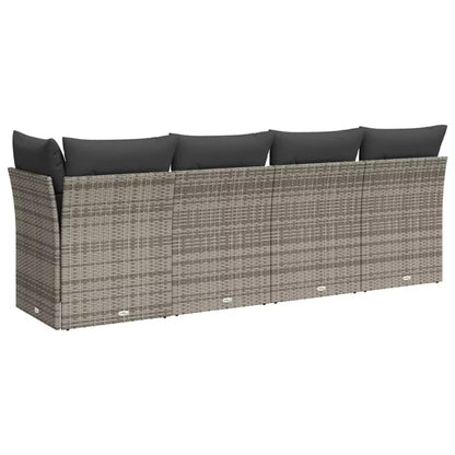 Havesofa Poly drama 227x62 cm Grå med Hynder