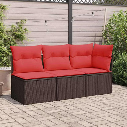 Havesofa Poly drama 55x62 cm Brun med Hynder WM-366224