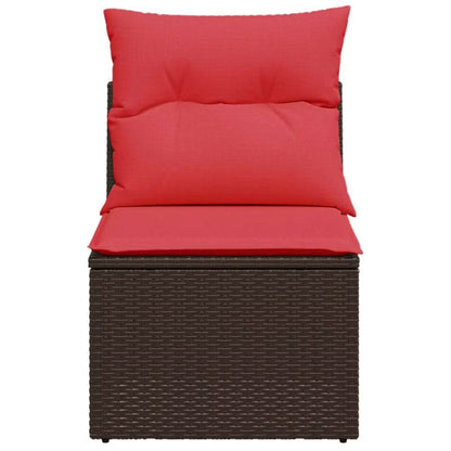 Havesofa Poly drama 55x62 cm Brun med Hynder WM-366224