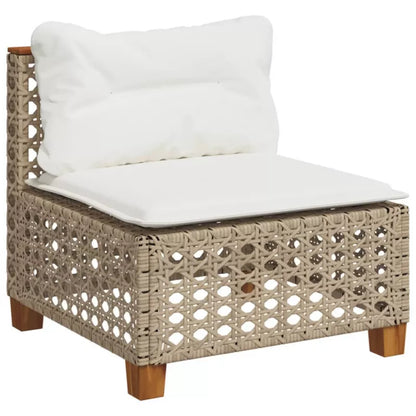 Havesofa Poly简rattan 63,5x63,5 cm Beige med Hynder