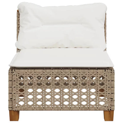 Havesofa Poly简rattan 63,5x63,5 cm Beige med Hynder