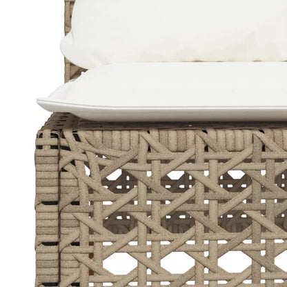 Havesofa Poly简rattan 63,5x63,5 cm Beige med Hynder
