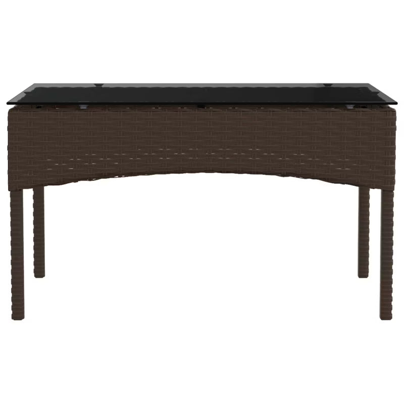 Havesofa Polyrattan Brun med Hynder WM-4103809