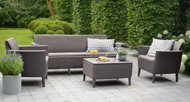Havesofa Salemo 187x67x76 cm Cappuccino