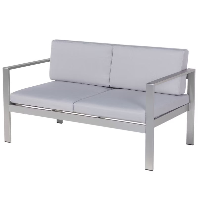 Havesofa Salerno 142 cm Grå Aluminium