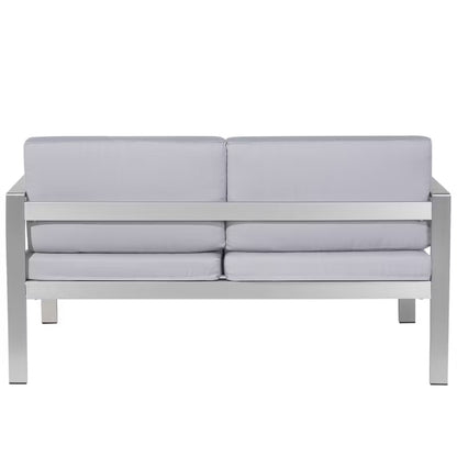 Havesofa Salerno 142 cm Grå Aluminium