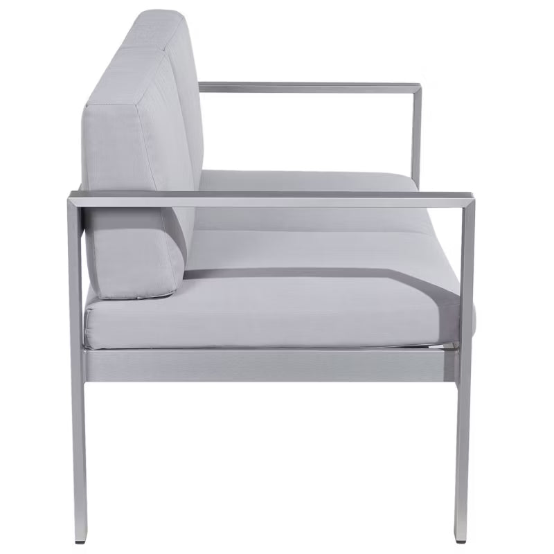 Havesofa Salerno 142 cm Grå Aluminium