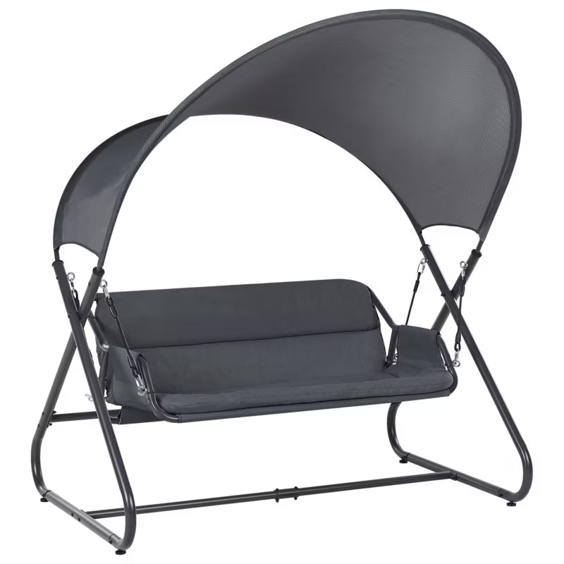 Havesofa Solagna 168x113x187 cm Mørkegrå Stål