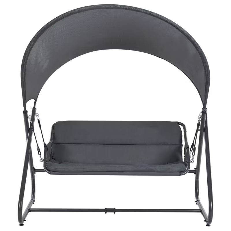 Havesofa Solagna 168x113x187 cm Mørkegrå Stål