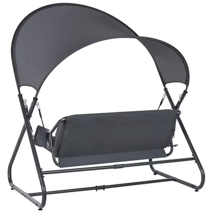 Havesofa Solagna 168x113x187 cm Mørkegrå Stål