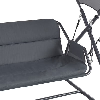 Havesofa Solagna 168x113x187 cm Mørkegrå Stål