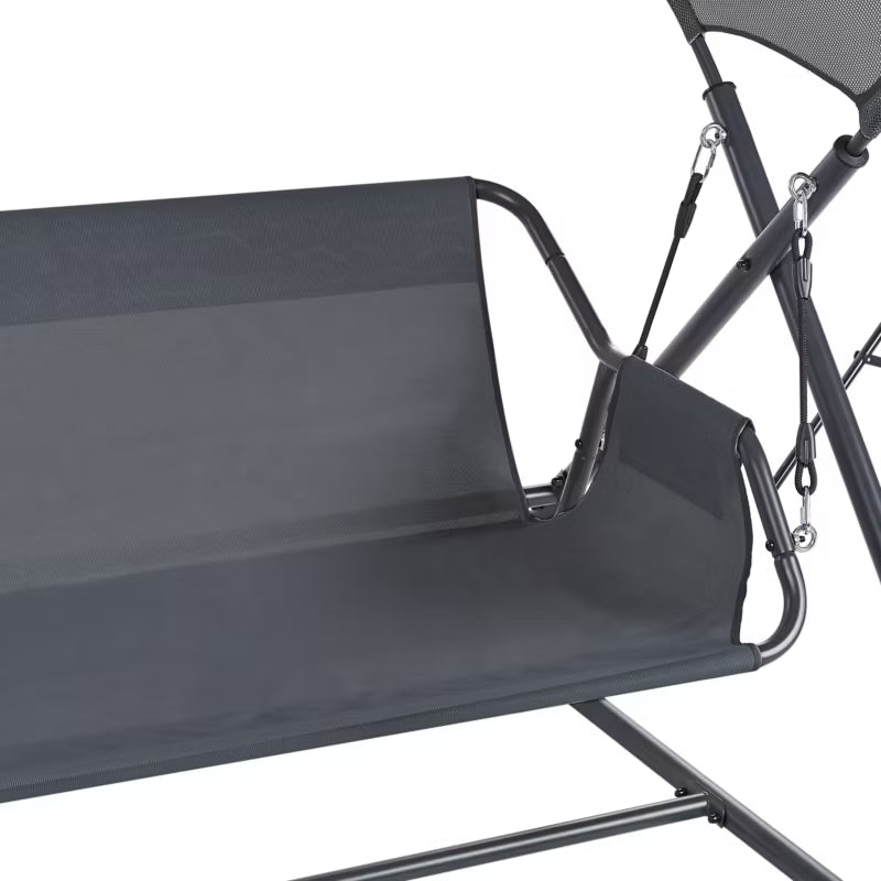 Havesofa Solagna 168x113x187 cm Mørkegrå Stål