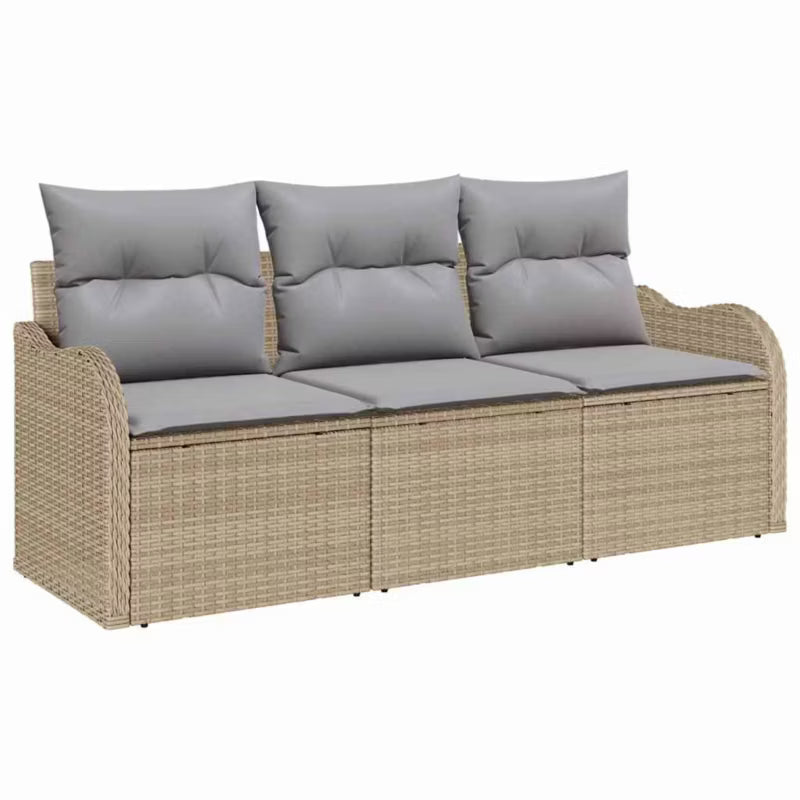 Havesofa Technorattan Beige med Hynder