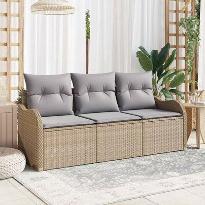 Havesofa Technorattan Beige med Hynder
