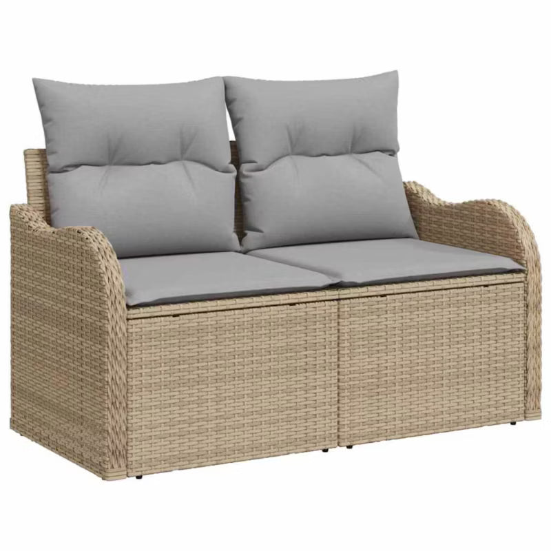 Havesofa Technorattan Beige med Hynder