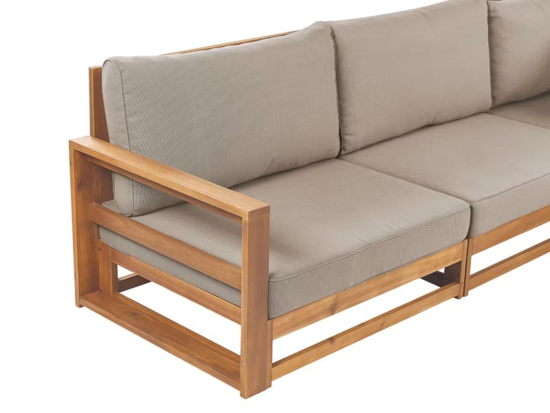Havesofa Timor 3-Personer Modulær Akacietræ Lysebrun