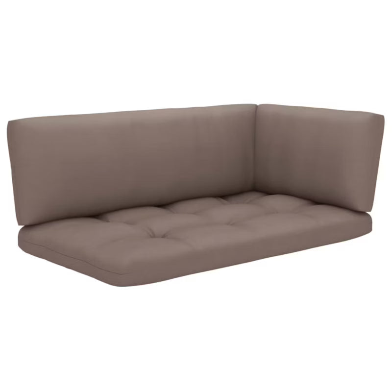 Havesofa Træ 110x65 cm Hvid med Hynder