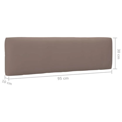 Havesofa Træ 110x65 cm Hvid med Hynder