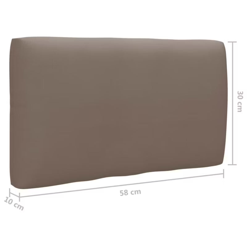 Havesofa Træ 110x65 cm Hvid med Hynder