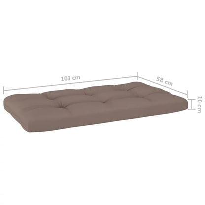 Havesofa Træ 110x65 cm Hvid med Hynder